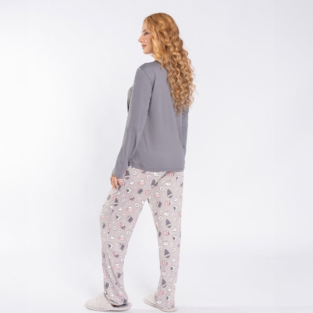 Pijama Feminino Longo Peletizado Camila Moretti
