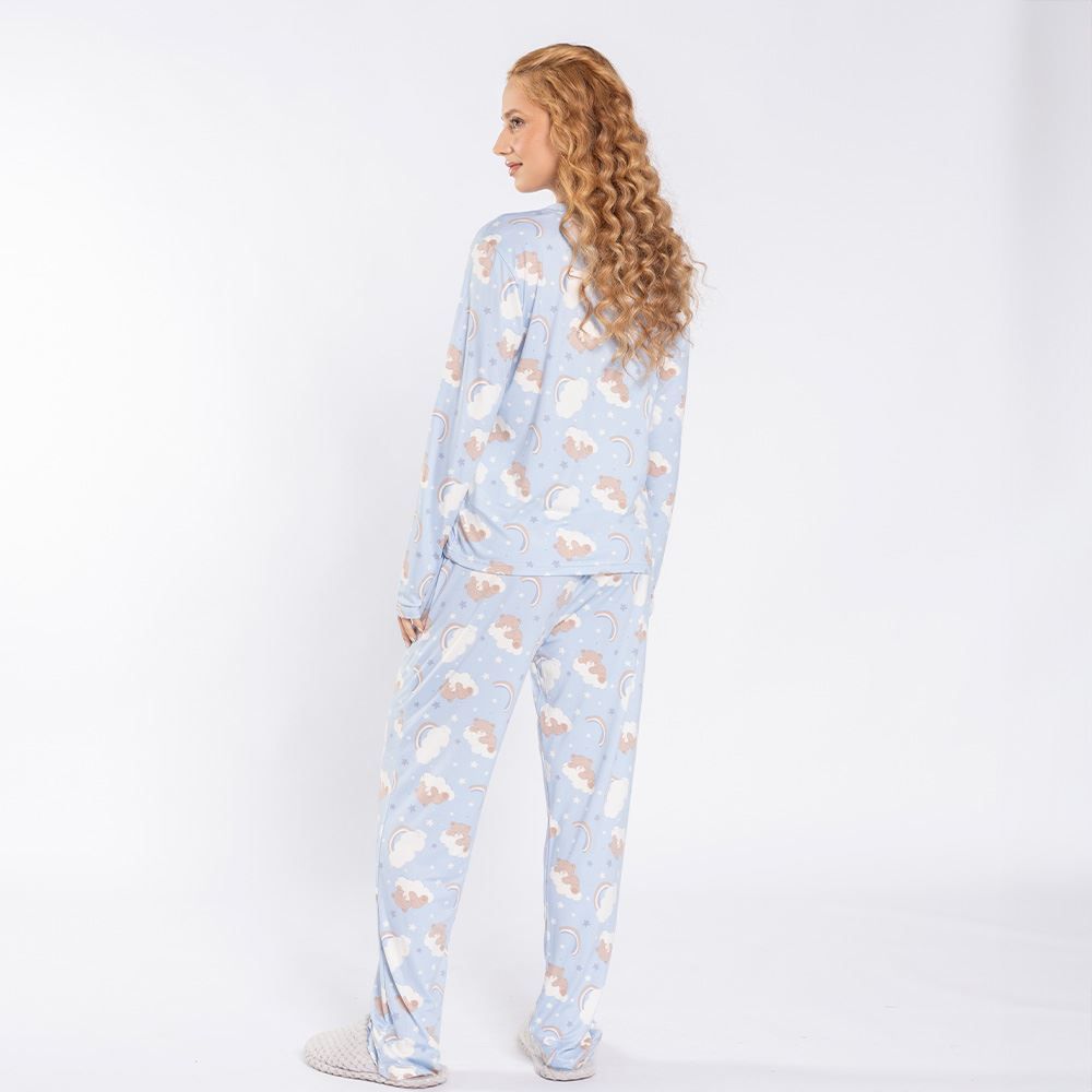 Pijama Feminino Longo Peletizado Camila Moretti