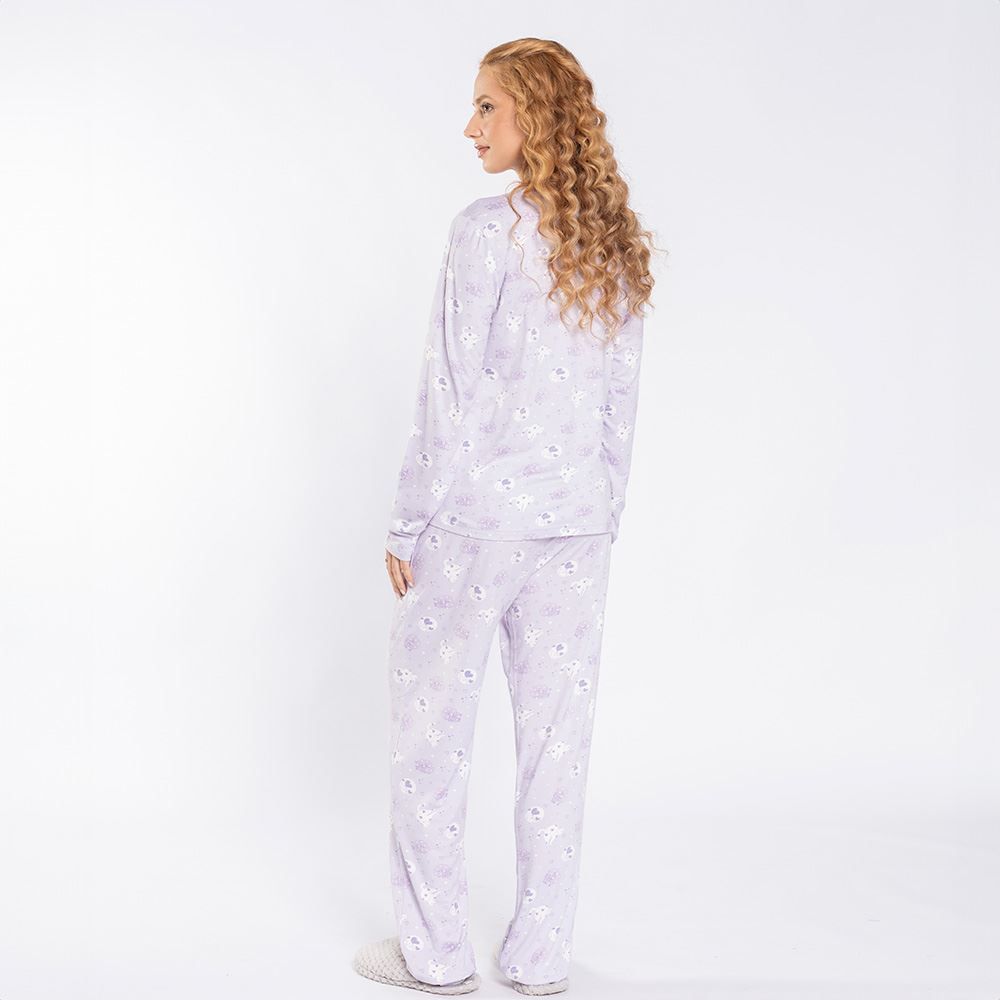 Pijama Feminino Longo Peletizado Camila Moretti