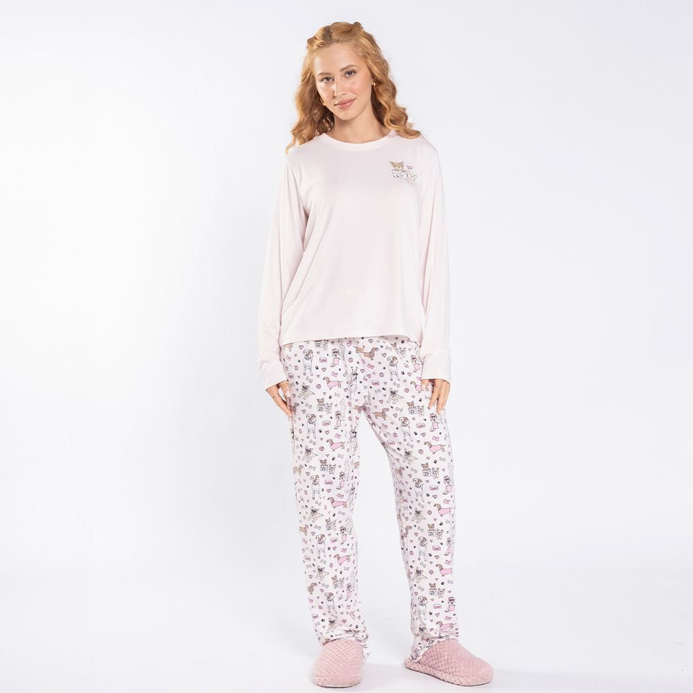Pijama Feminino Longo Peletizado Camila Moretti