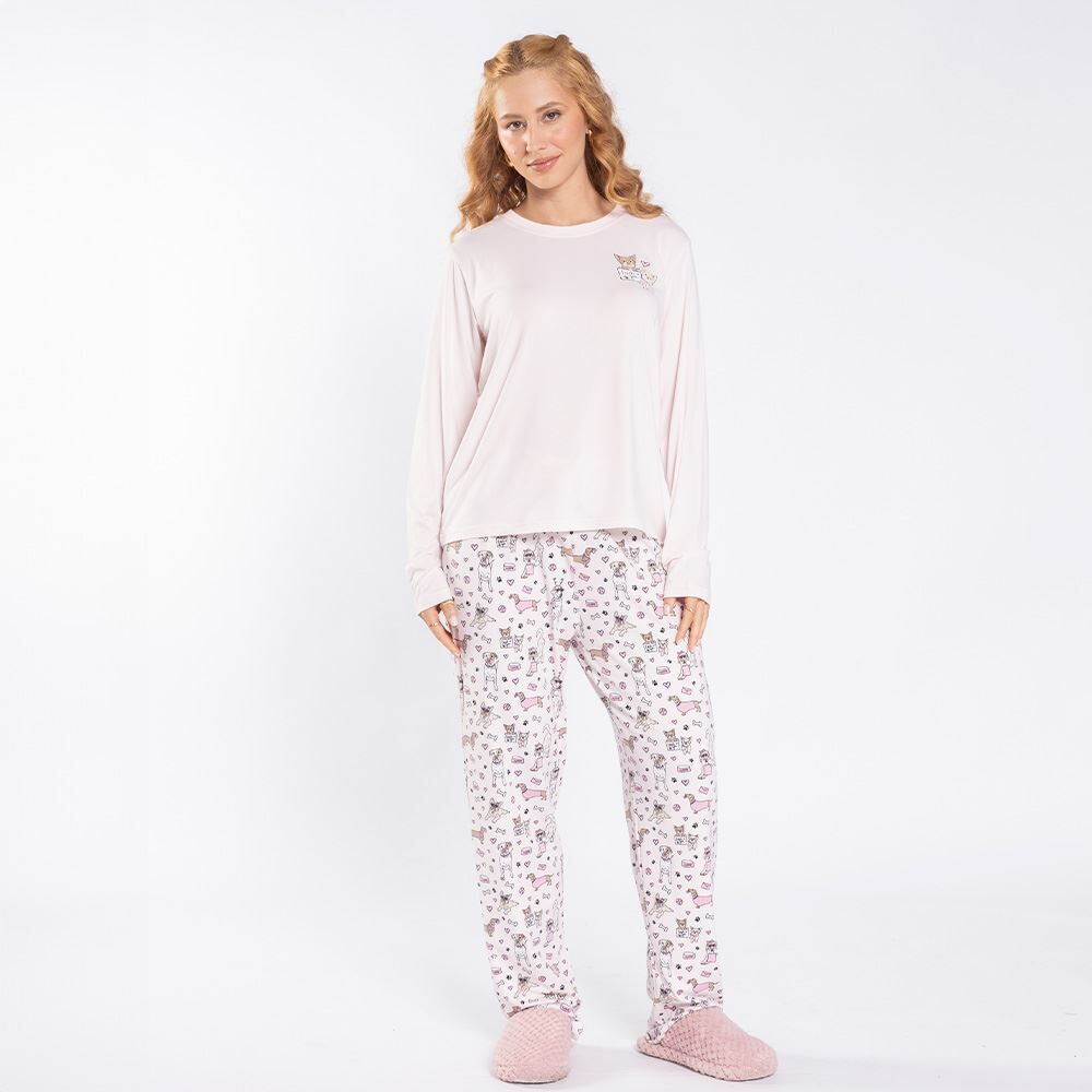 Pijama Feminino Longo Peletizado Camila Moretti