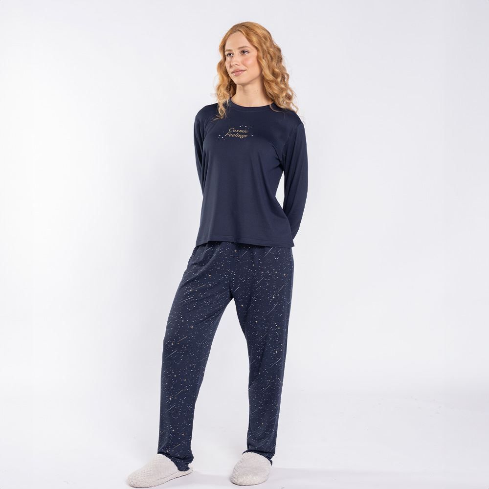 Pijama Feminino Longo Peletizado Camila Moretti
