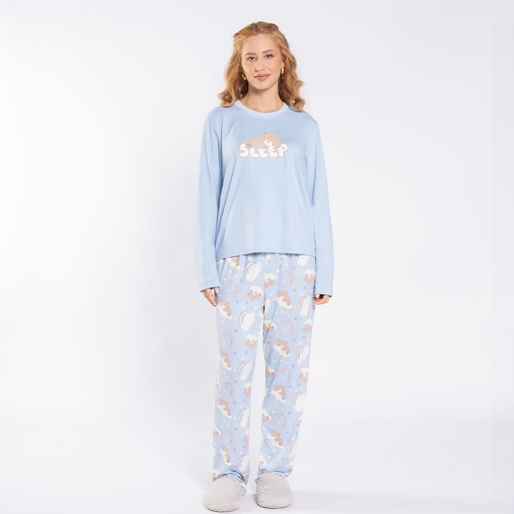 Pijama Feminino Longo Peletizado Camila Moretti