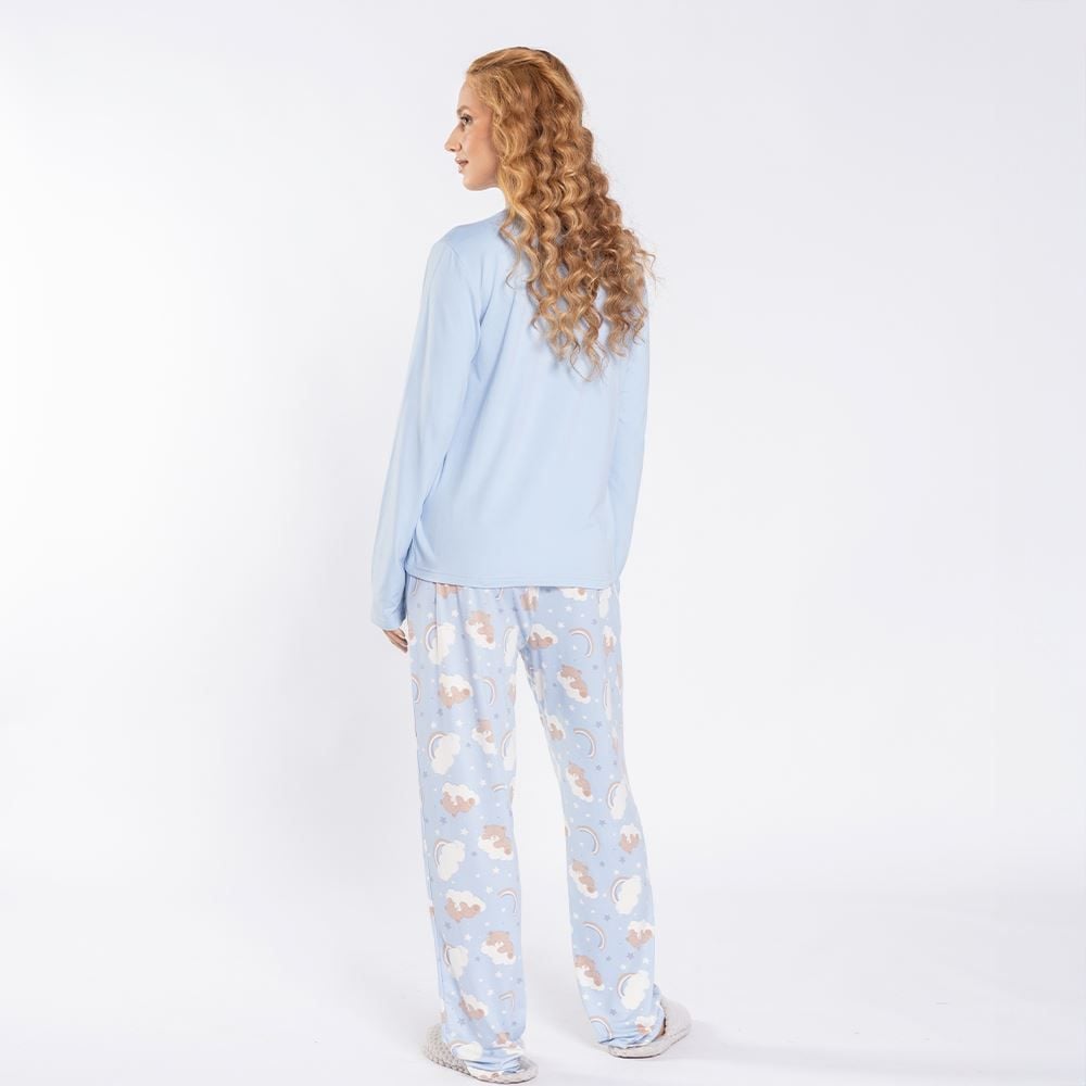 Pijama Feminino Longo Peletizado Camila Moretti