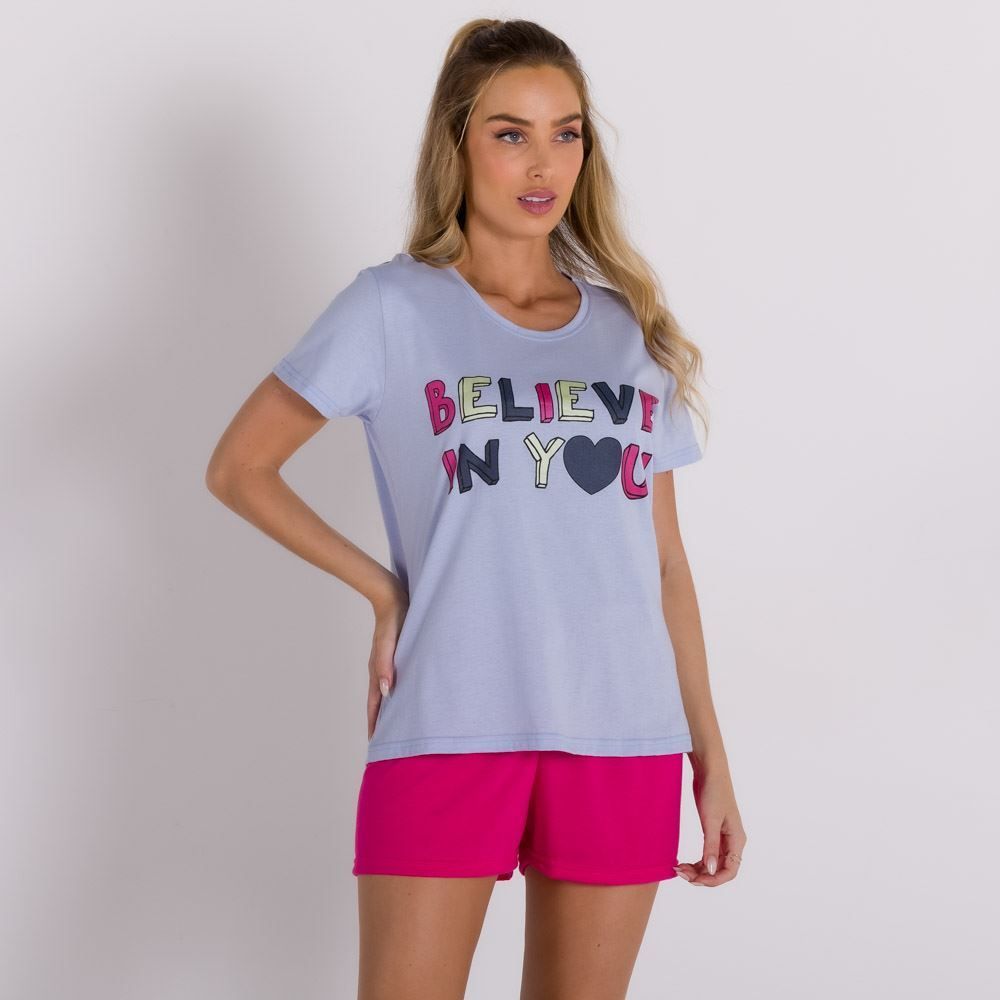 Pijama Heart Com Short Holla