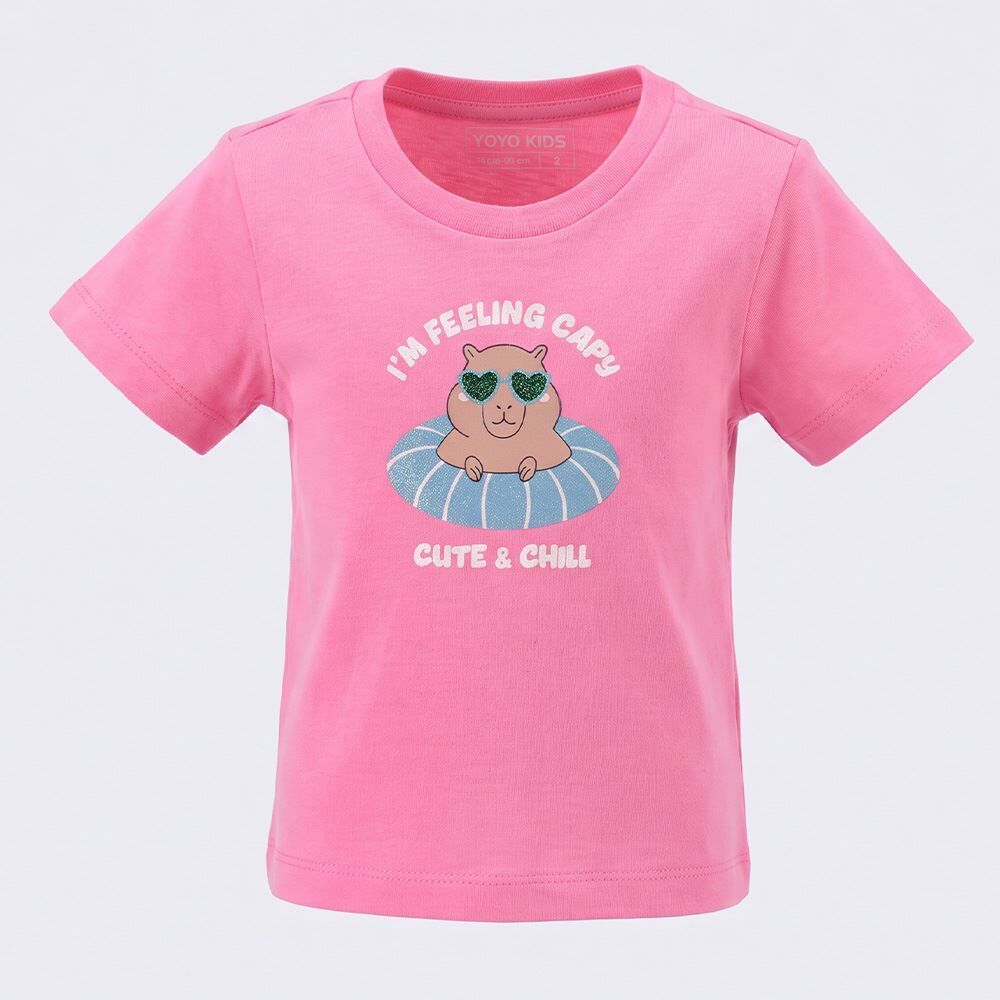 Pijama Infantil Menina 1 a 3 Anos Capivara Em Algodão Yoyo Kids