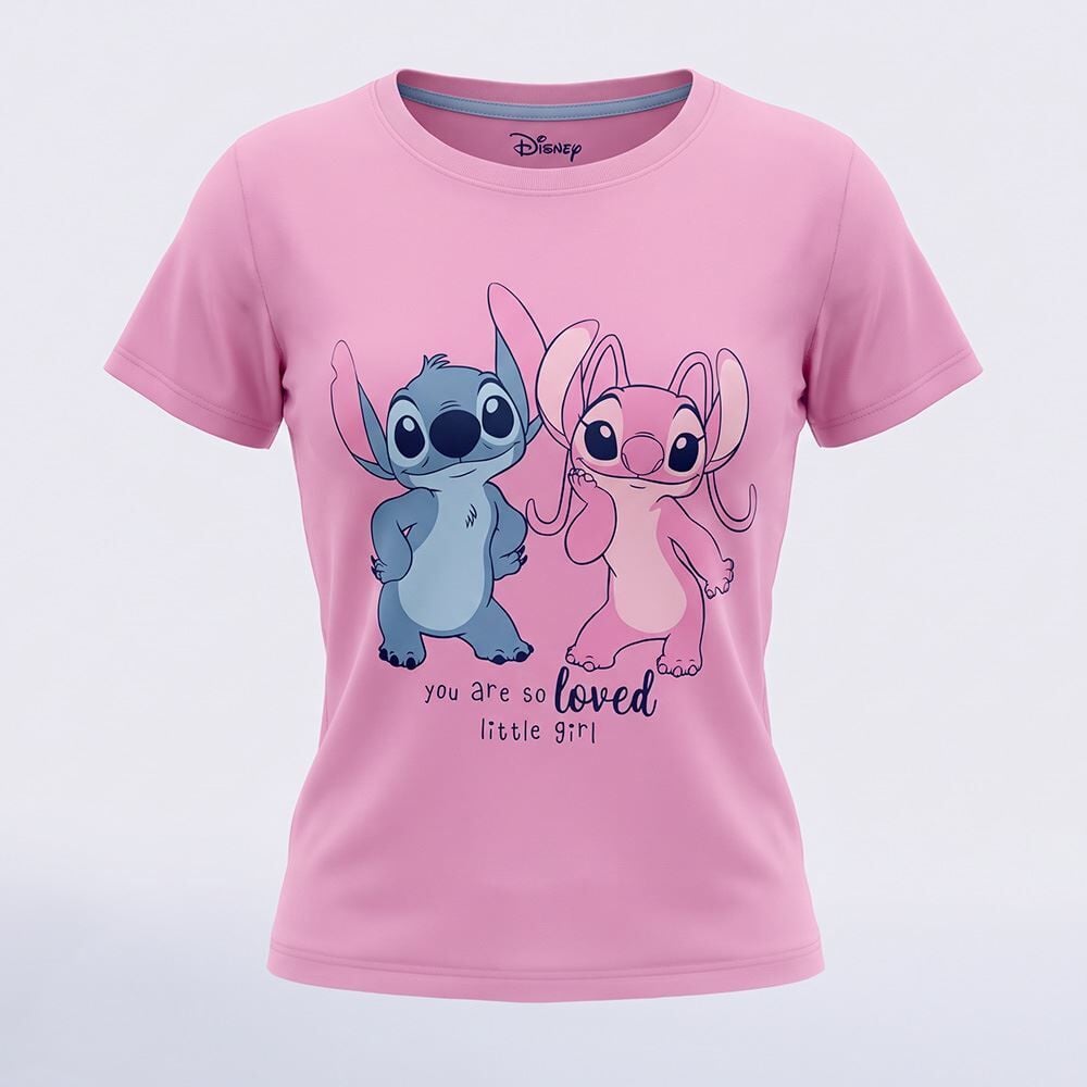 Pijama Infantil Menina 1 a 3 Anos Curto Stitch Angel Disney