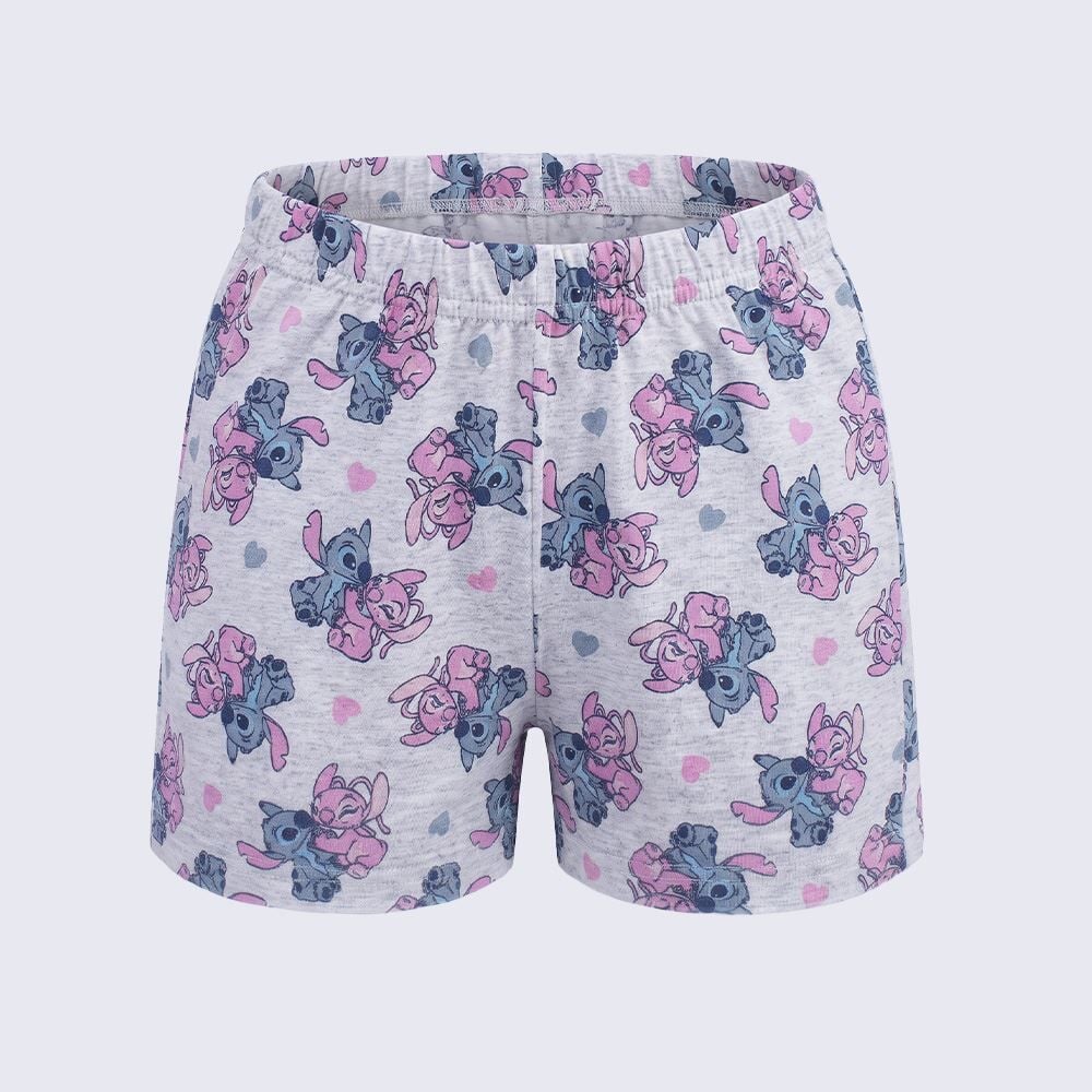 Pijama Infantil Menina 1 a 3 Anos Curto Stitch Angel Disney