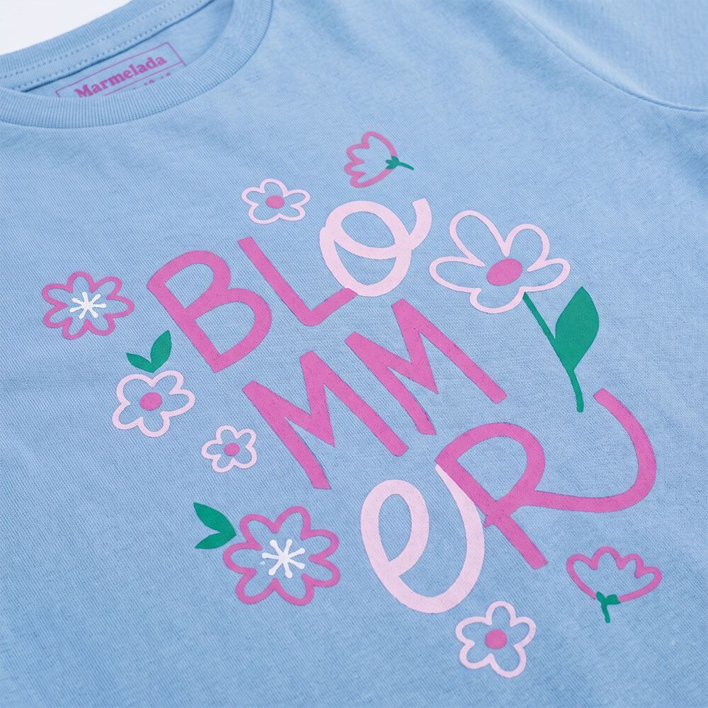 Pijama Infantil Menina 4 a 10 Anos Curto Floral Marmelada