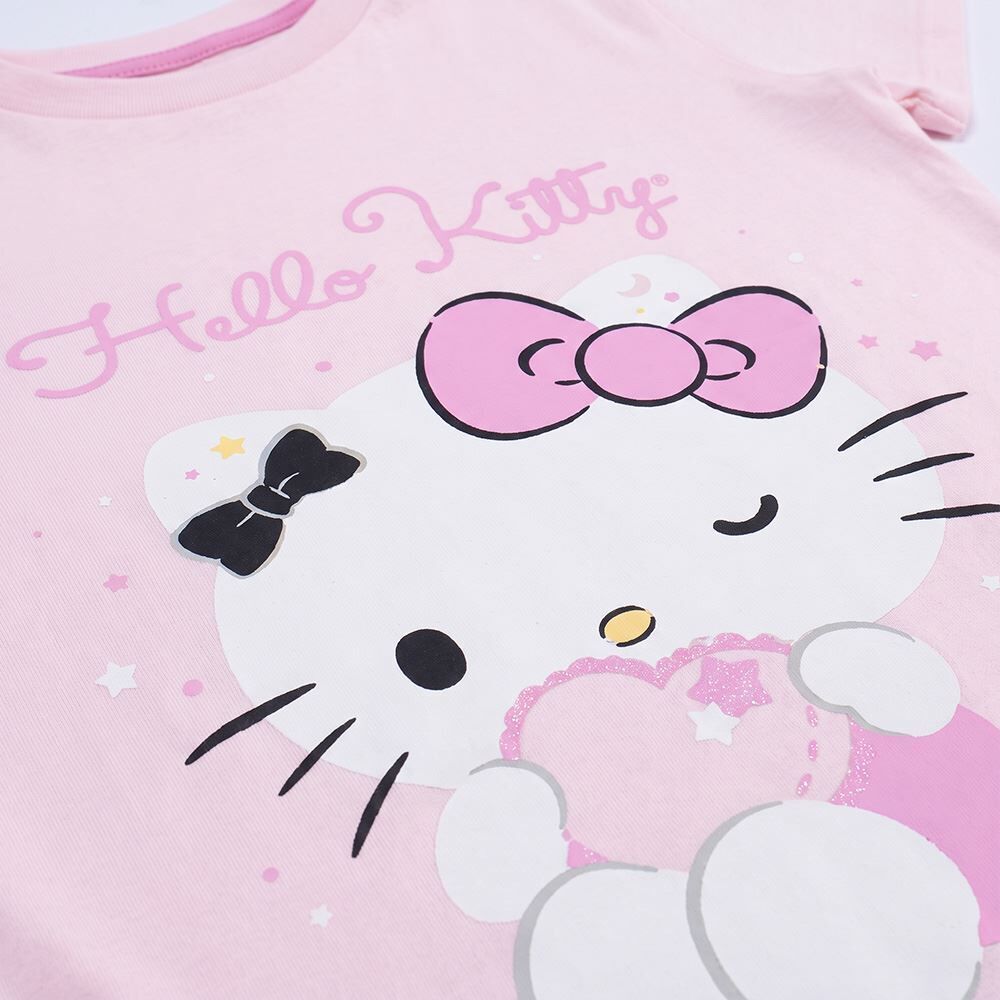 Pijama Infantil Menina 4 a 10 Anos Curto Hello Kitty Disney