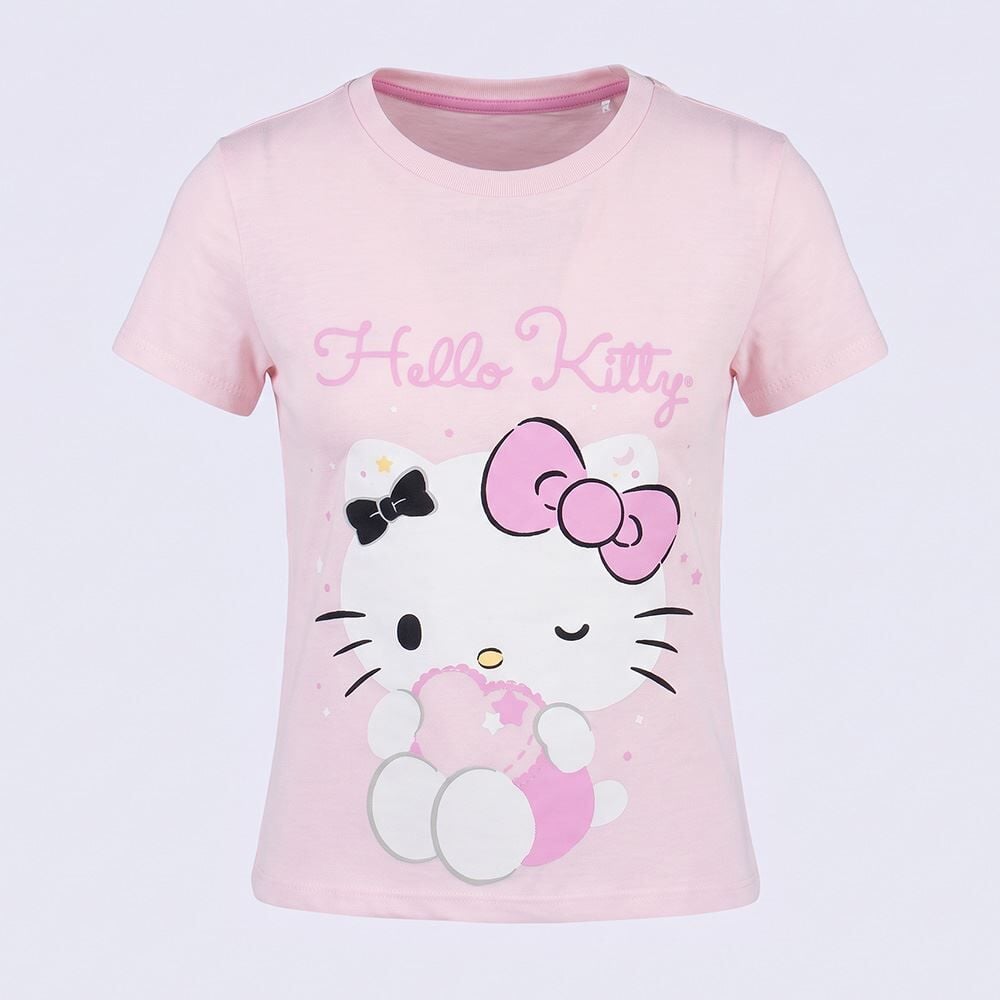 Pijama Infantil Menina 4 a 10 Anos Curto Hello Kitty Disney