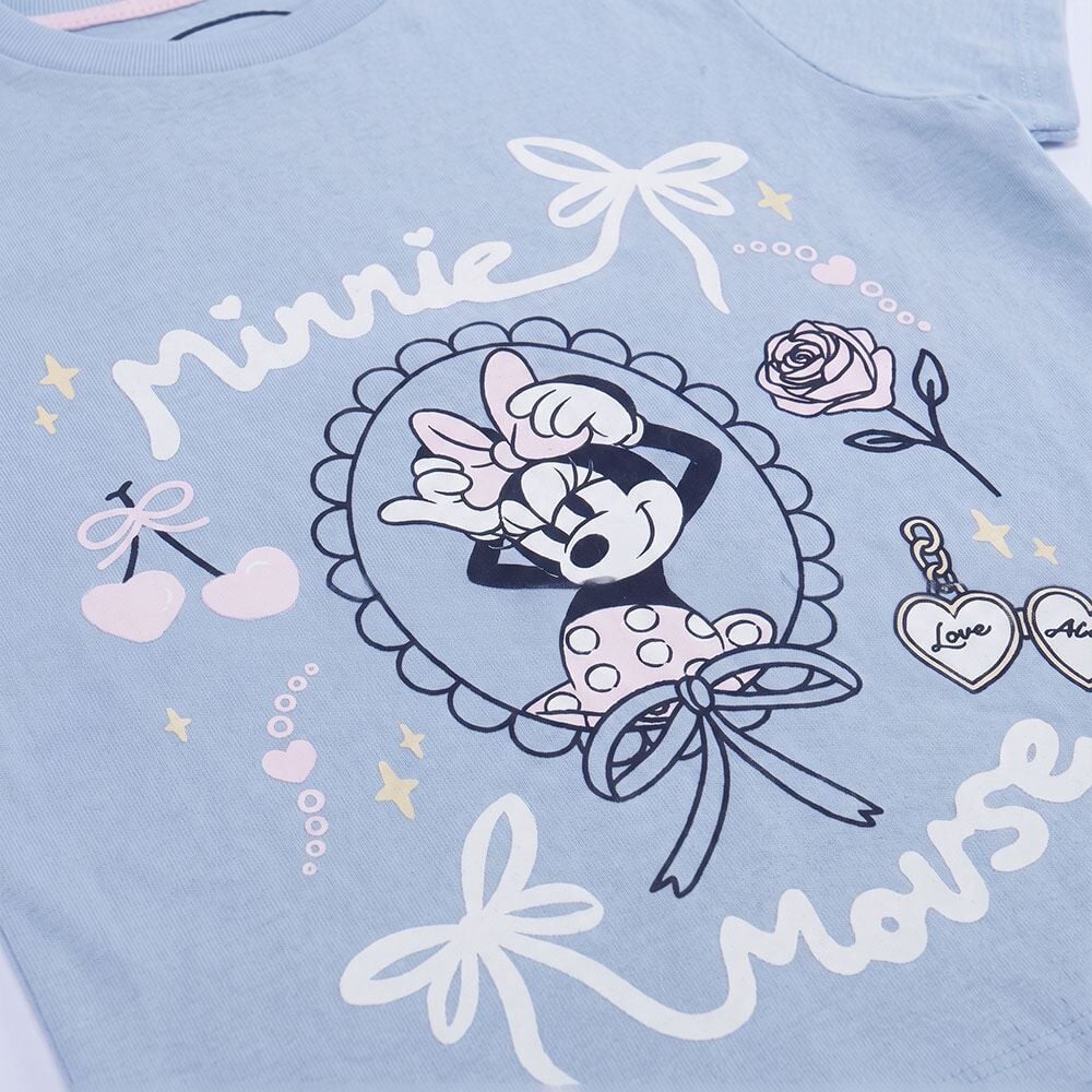 Pijama Infantil Menina 4 a 10 Anos Curto Minnie Disney