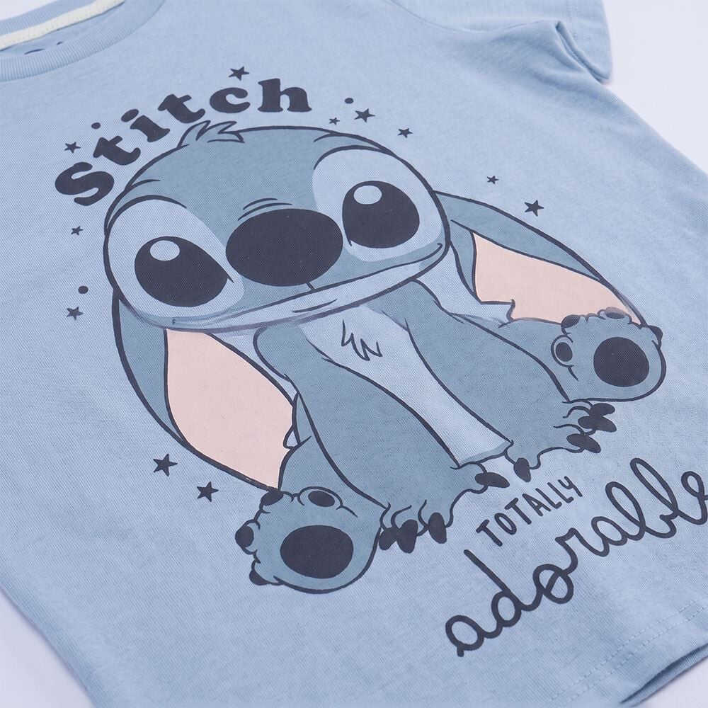 Pijama Infantil Menina 4 a 10 Anos Curto Stitch Disney