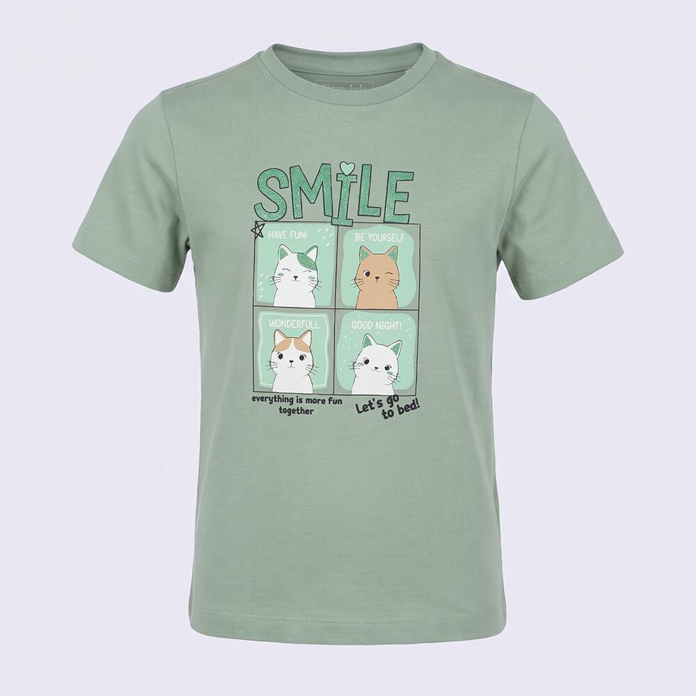Pijama Infantil Menina Curto Em Algodão Marmelada