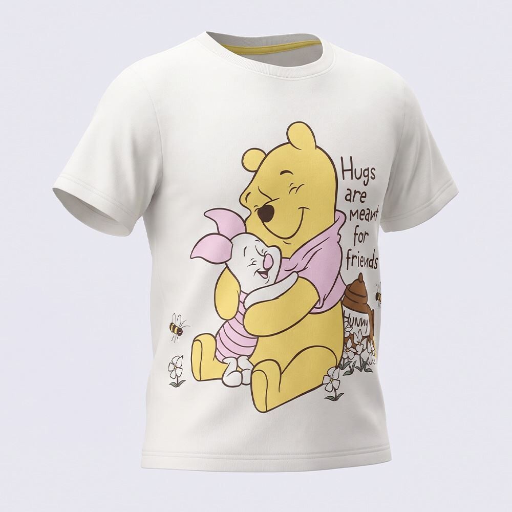 Pijama Infantil Meninas 4 a 10 Anos Curto Pooh Disney