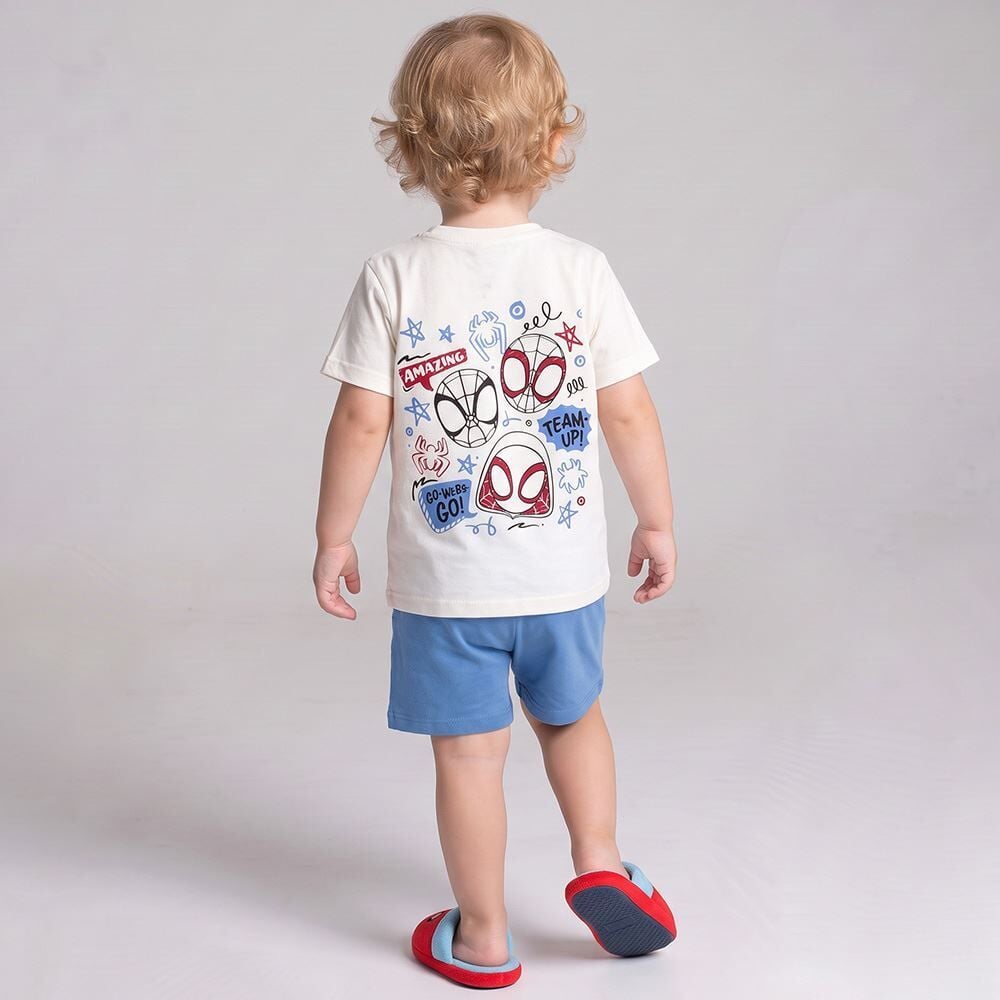 Pijama Infantil Menino 1 a 3 Anos Curto Spider Disney