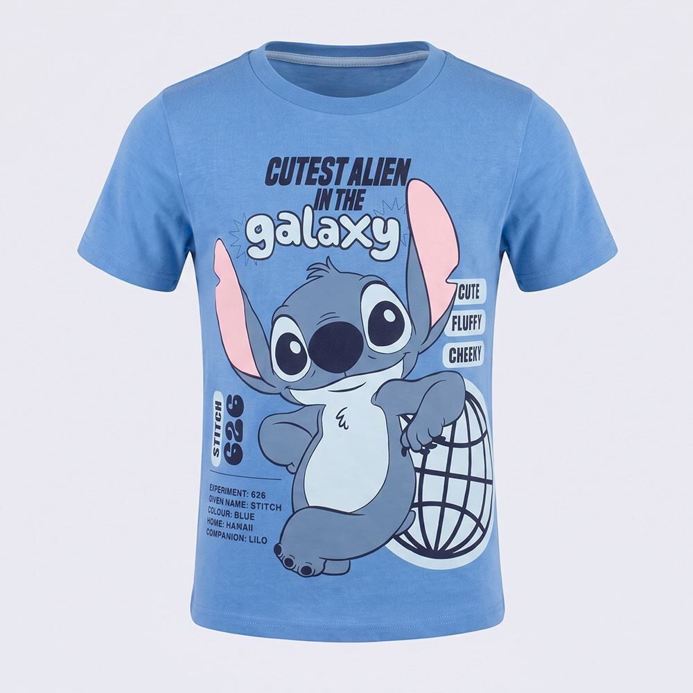 Pijama Infantil Menino 1 a 3 Anos Curto Stitch Disney