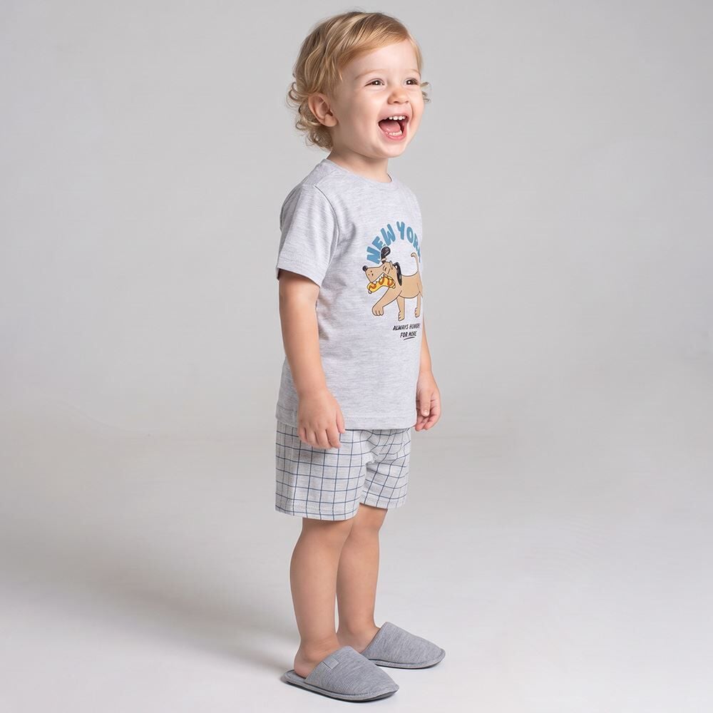 Pijama Infantil Menino 1 a 3 Anos Curto Yoyo Kids