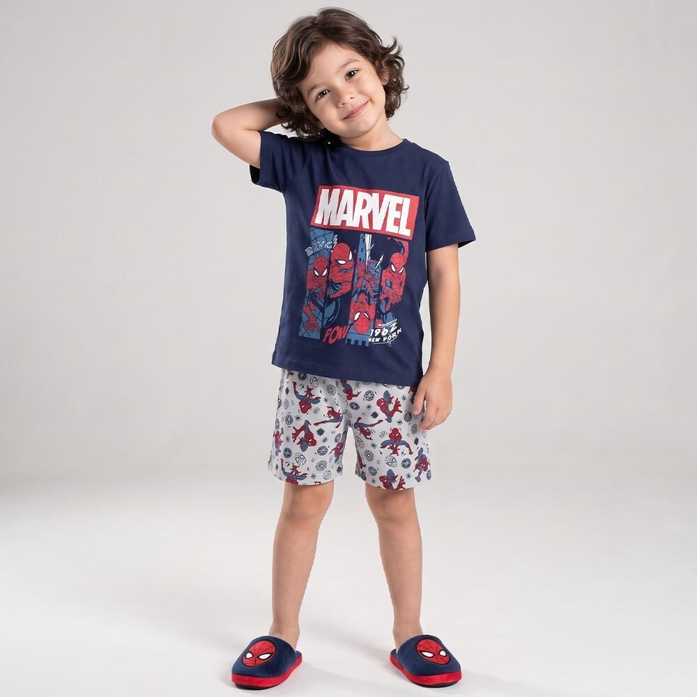Pijama Infantil Menino 4 a 10 Anos Curto Spider Disney
