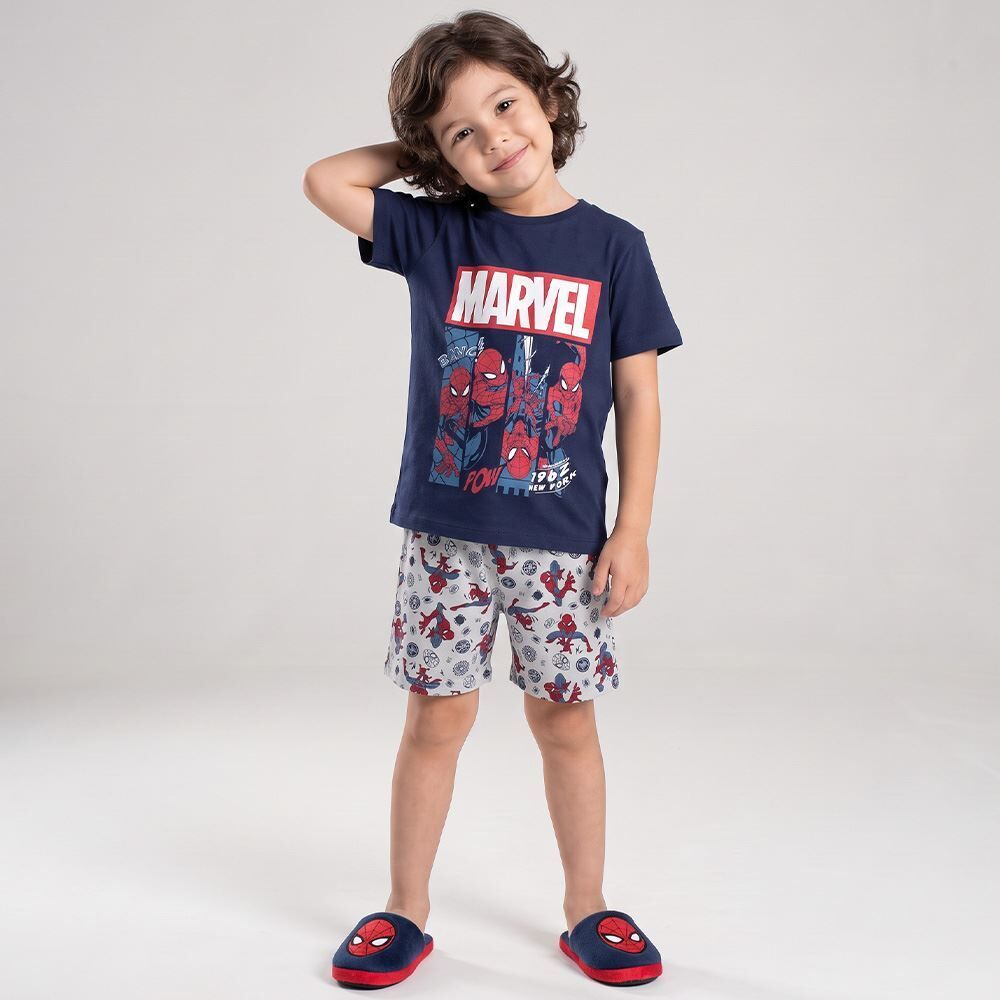 Pijama Infantil Menino 4 a 10 Anos Curto Spider Disney