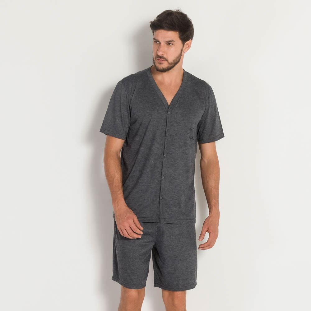 Pijama Masculino Aberto com Estampa Marc Alain