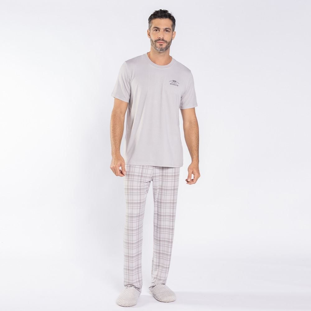 Pijama Masculino Calça e Manga Curta Marc Alain