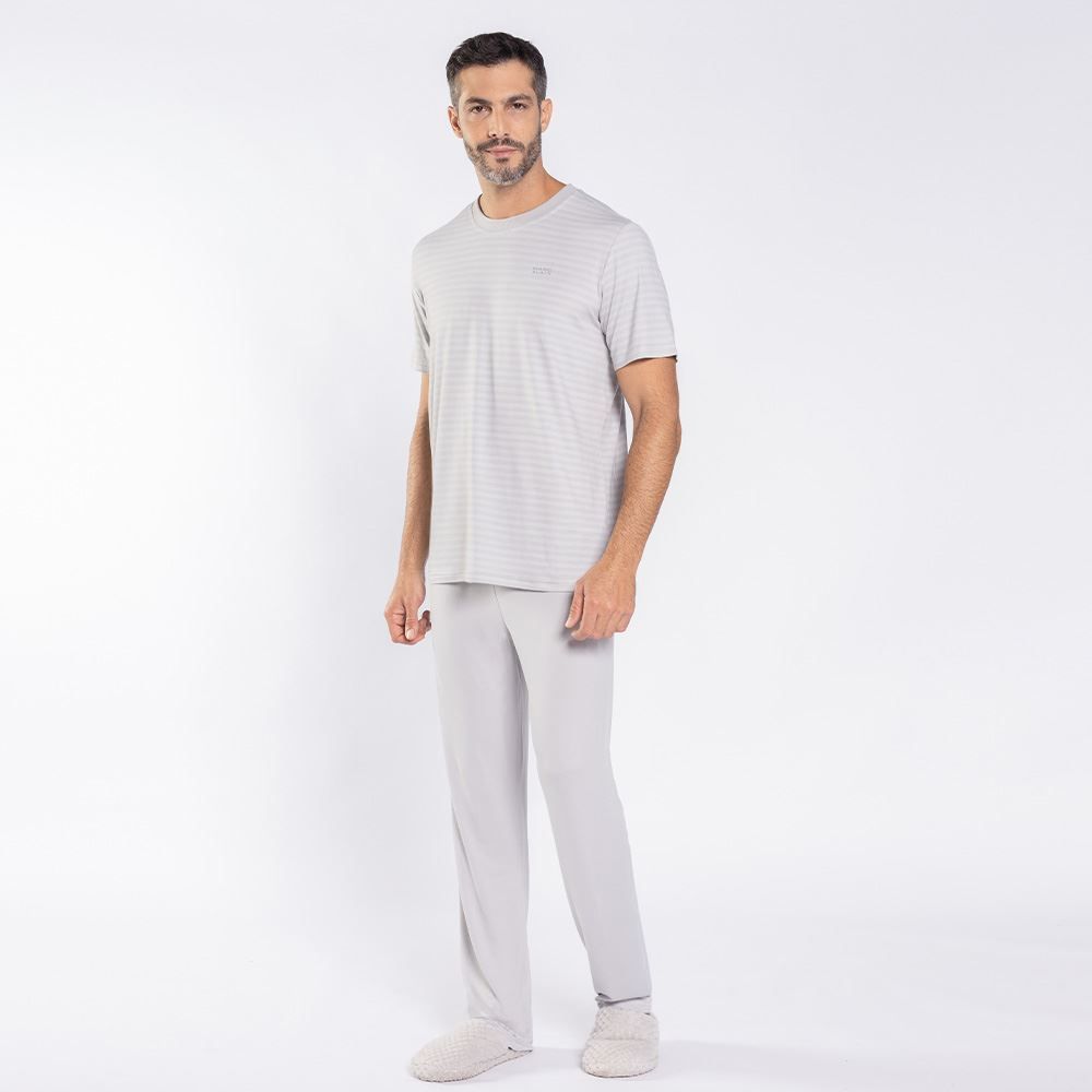 Pijama Masculino Calça e Manga Curta Marc Alain