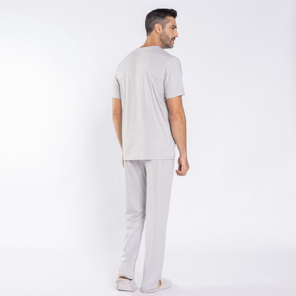 Pijama Masculino Calça e Manga Curta Marc Alain