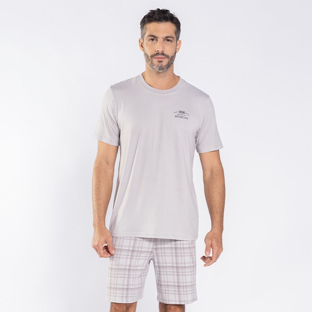Pijama Masculino Curto Peletizado Marc Alain