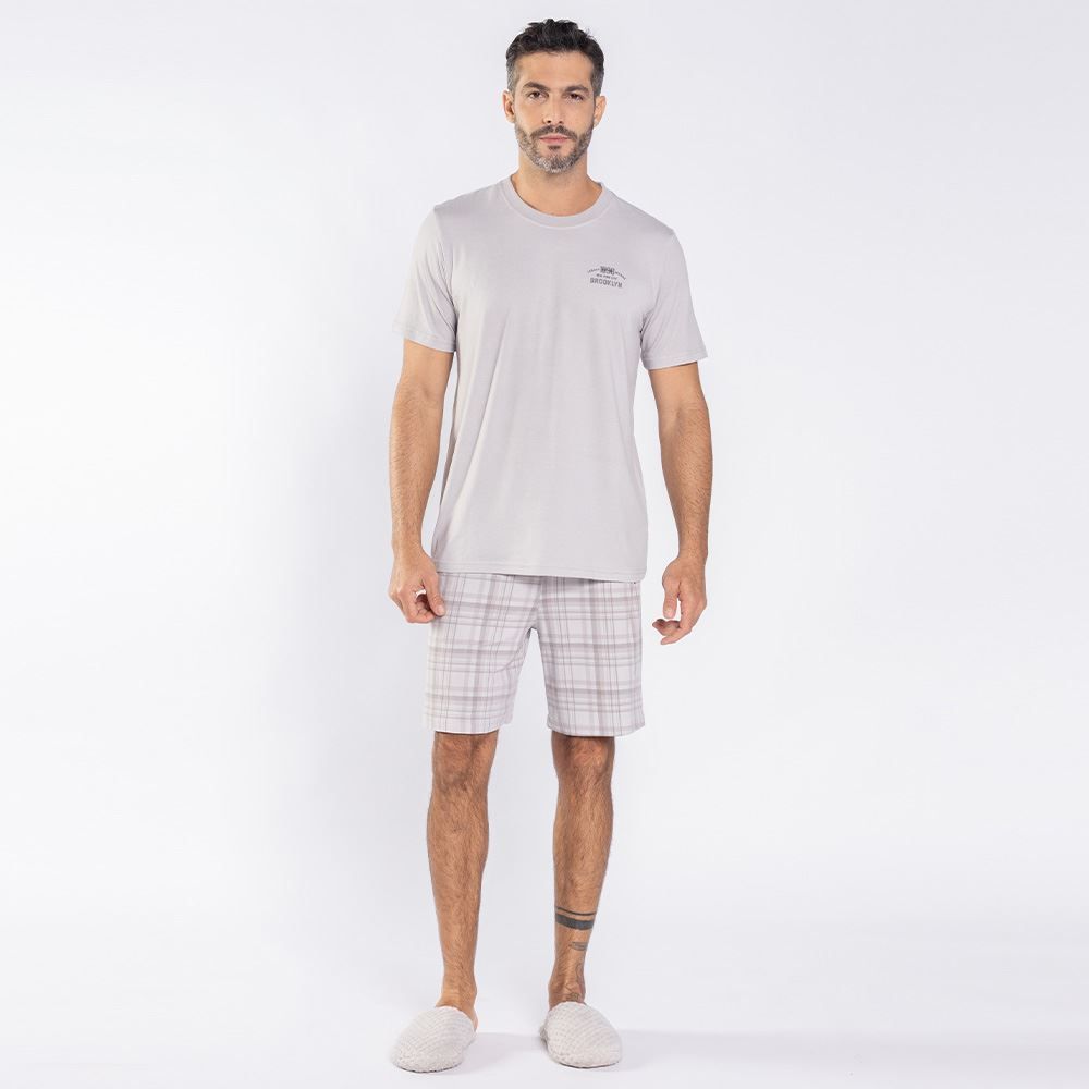 Pijama Masculino Curto Peletizado Marc Alain