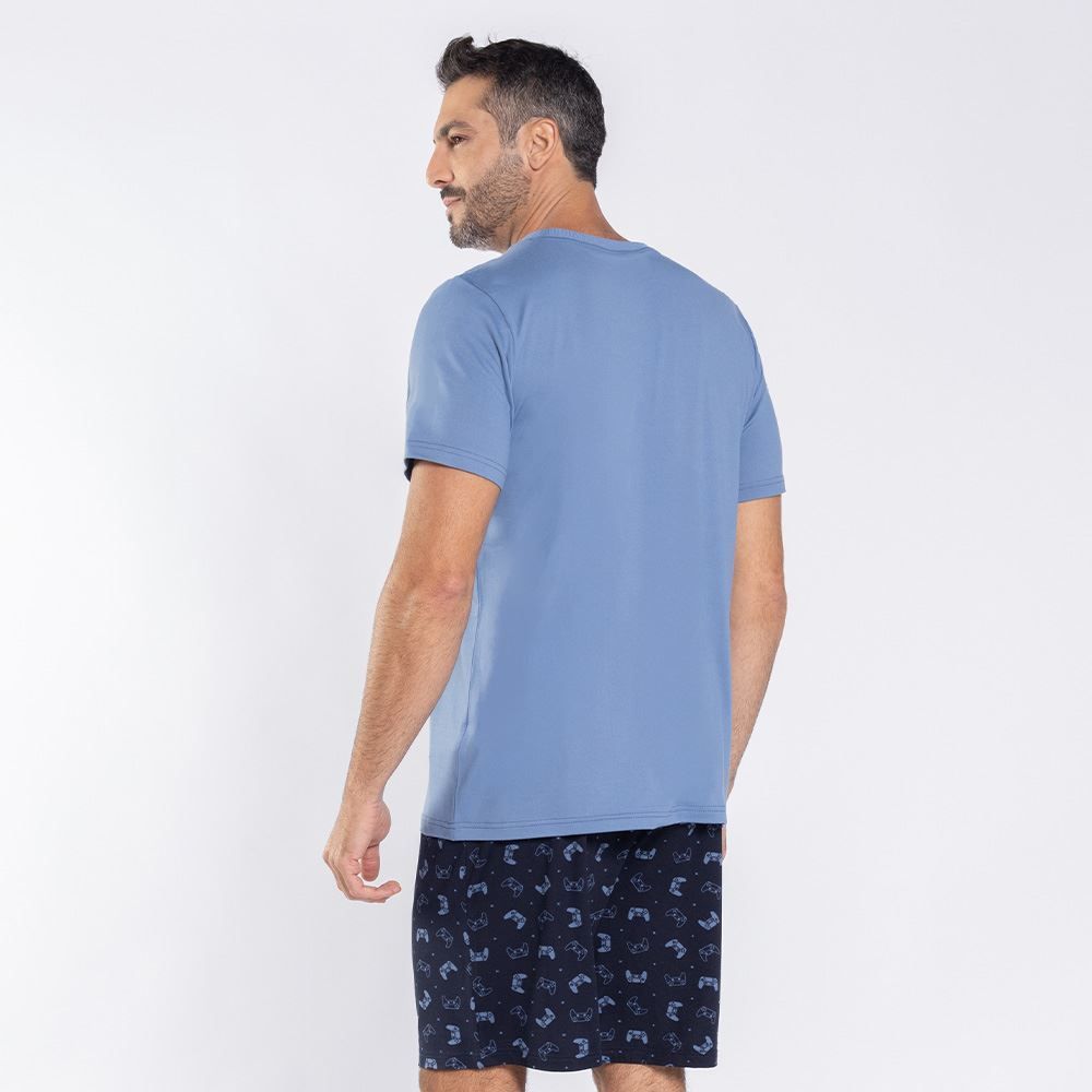 Pijama Masculino Curto Peletizado Marc Alain