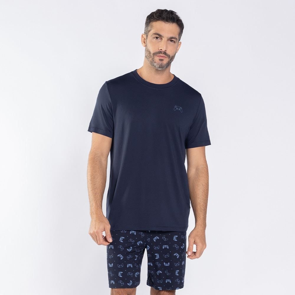 Pijama Masculino Curto Peletizado Marc Alain