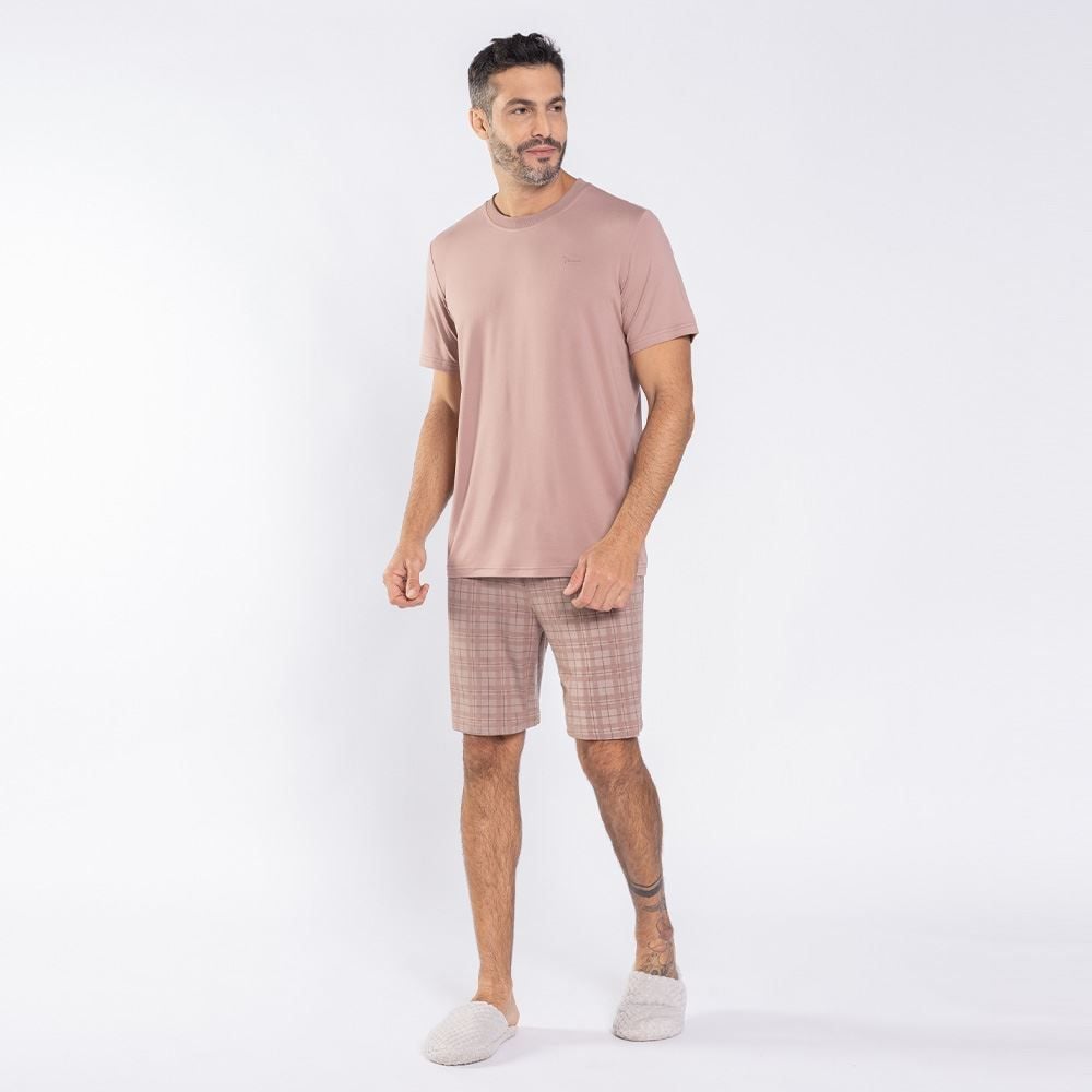 Pijama Masculino Curto Peletizado Marc Alain