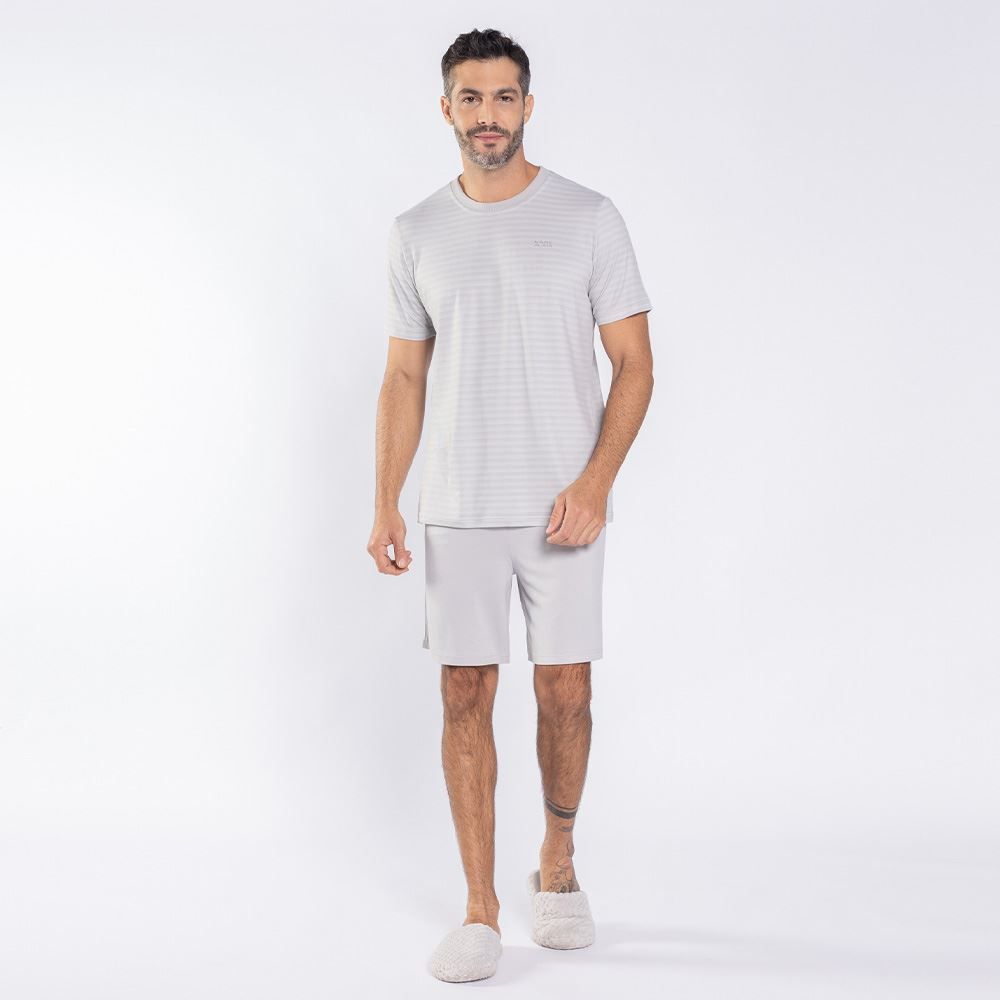 Pijama Masculino Curto Peletizado Marc Alain