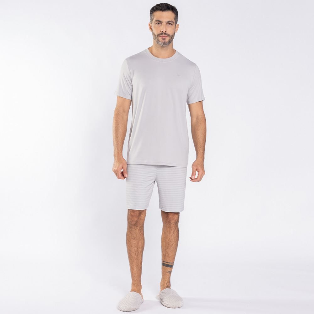 Pijama Masculino Curto Peletizado Marc Alain