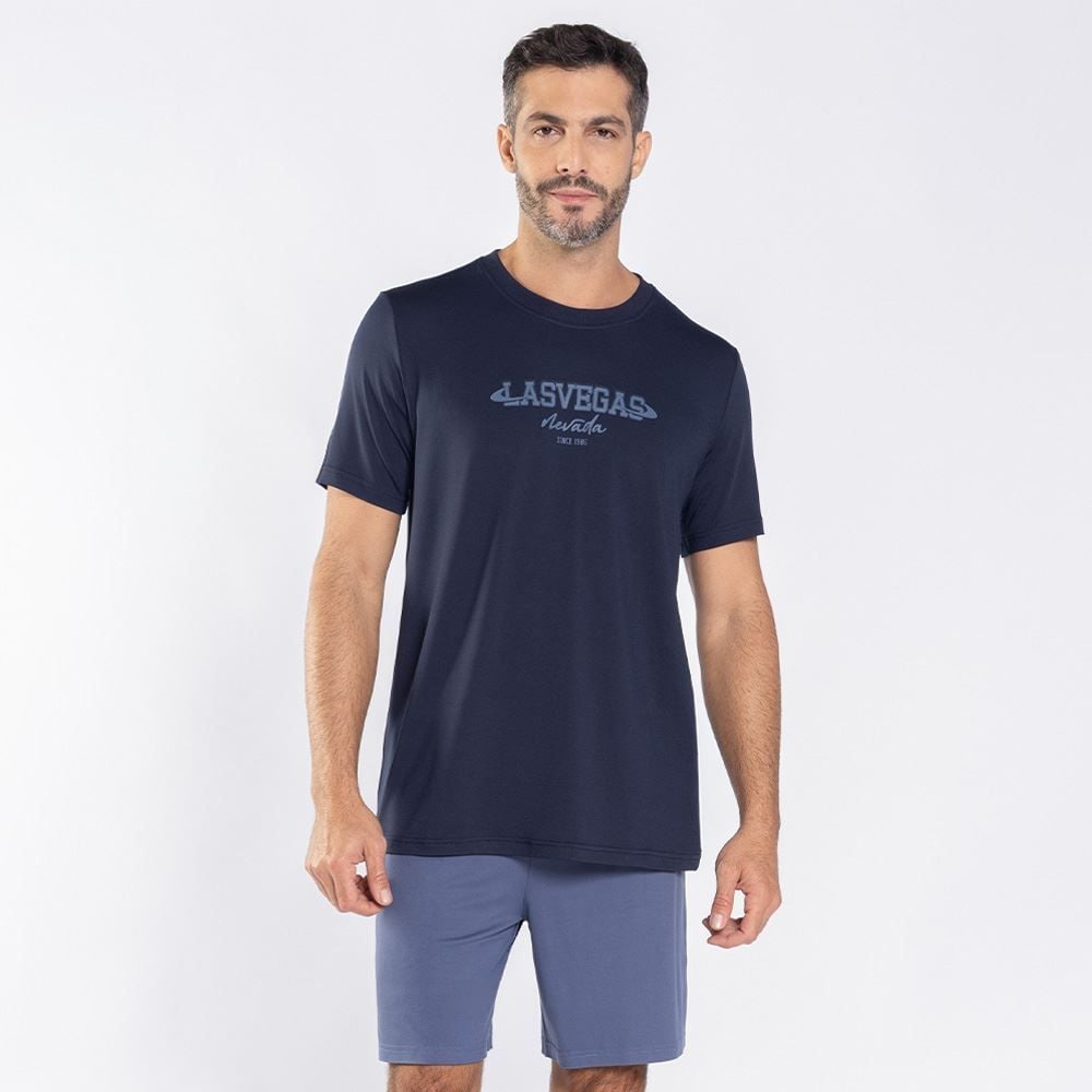Pijama Masculino Curto Peletizado Marc Alain