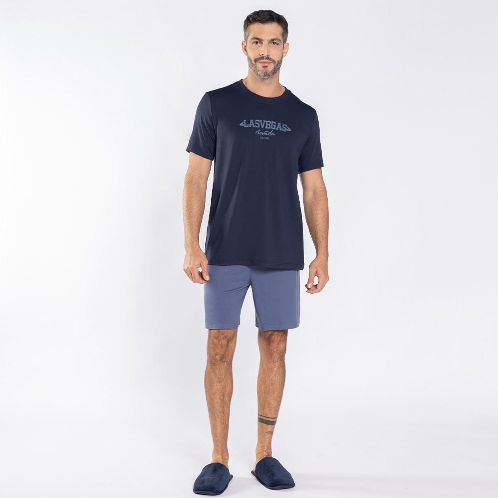 Pijama Masculino Curto Peletizado Marc Alain