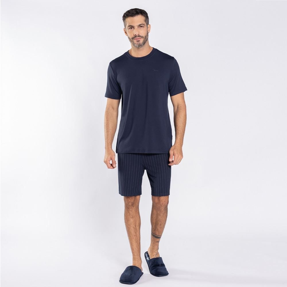 Pijama Masculino Curto Peletizado Marc Alain