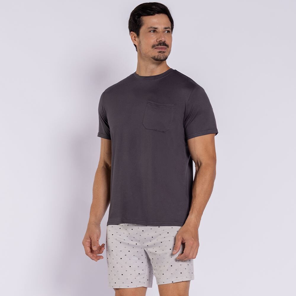 Pijama Masculino Curto Peletizado Marc Alain