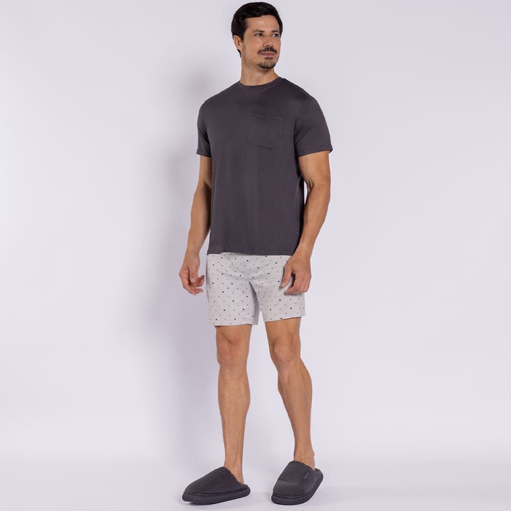 Pijama Masculino Curto Peletizado Marc Alain