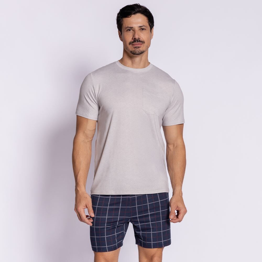 Pijama Masculino Curto Peletizado Marc Alain