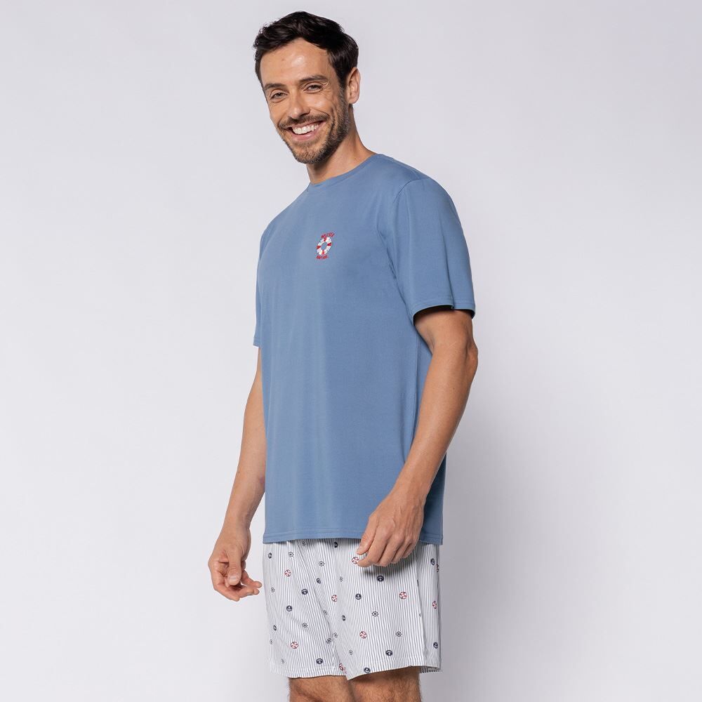 Pijama Masculino Curto Peletizado Marc Alain