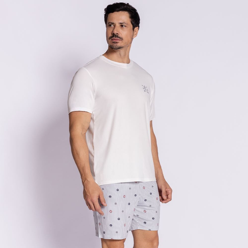 Pijama Masculino Curto Peletizado Marc Alain