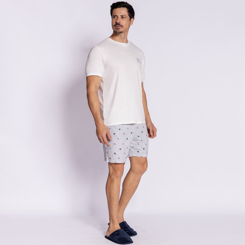 Pijama Masculino Curto Peletizado Marc Alain