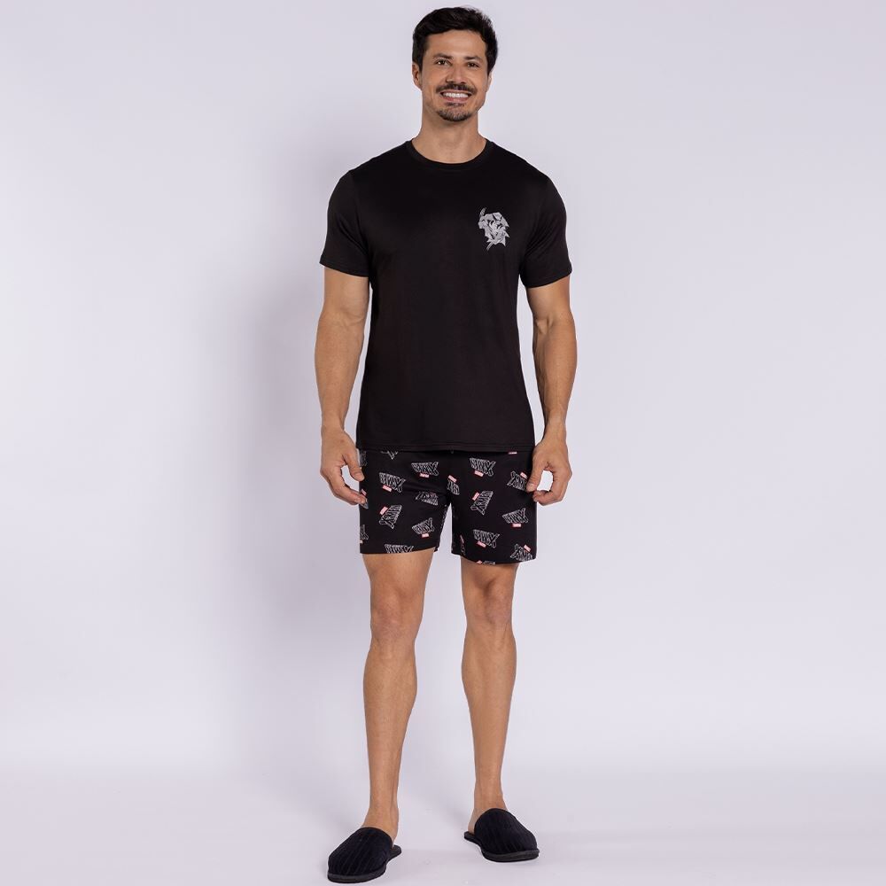 Pijama Masculino Curto Peletizado Marvel