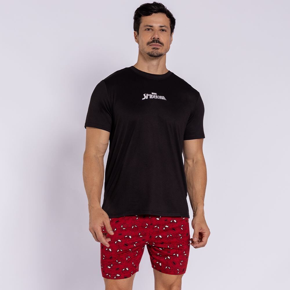 Pijama Masculino Curto Peletizado Marvel