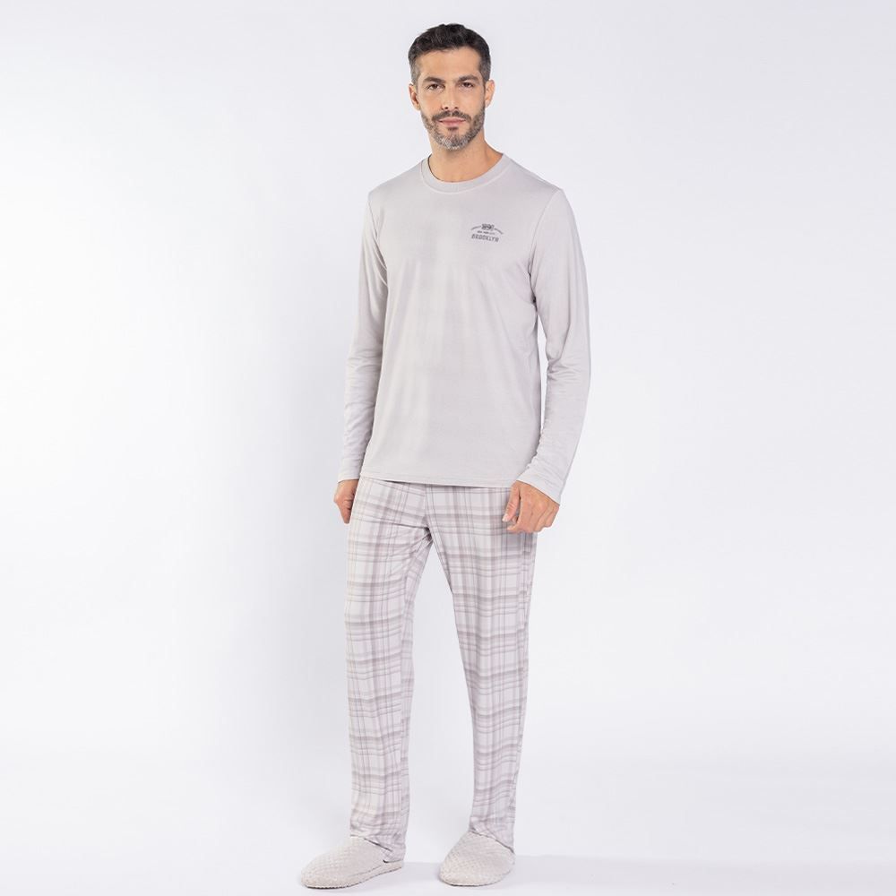 Pijama Masculino Longo Peletizado Marc Alain