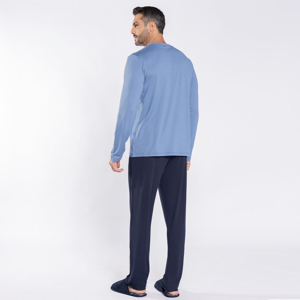 Pijama Masculino Longo Peletizado Marc Alain