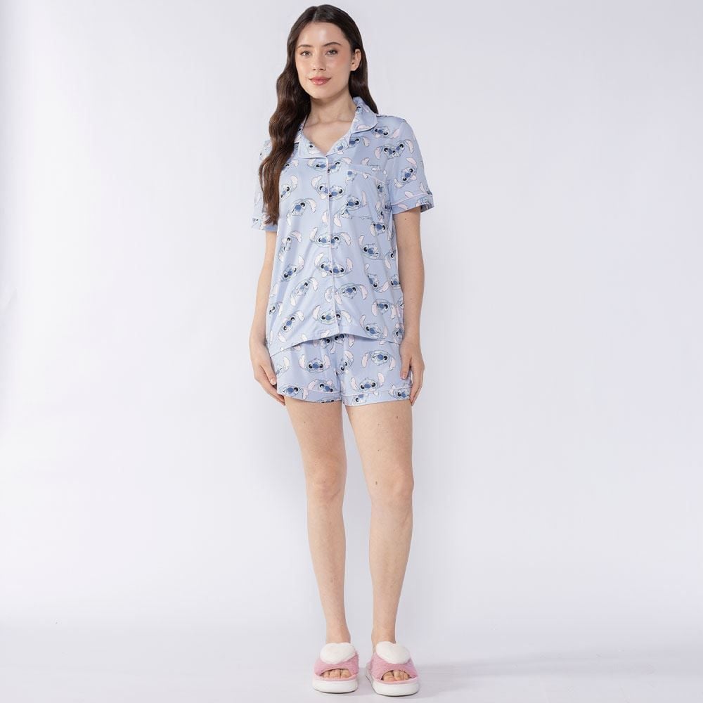 Pijama Stitch Feminino Americano Disney