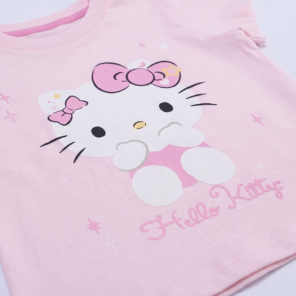Pijamas Infantil Menina 1 a 3 Anos Curto Hello Kitty Disney